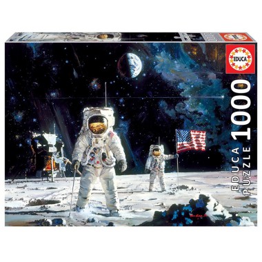 Educa Puzzle 1000 elementów Pierwszy człowiek na księżycu