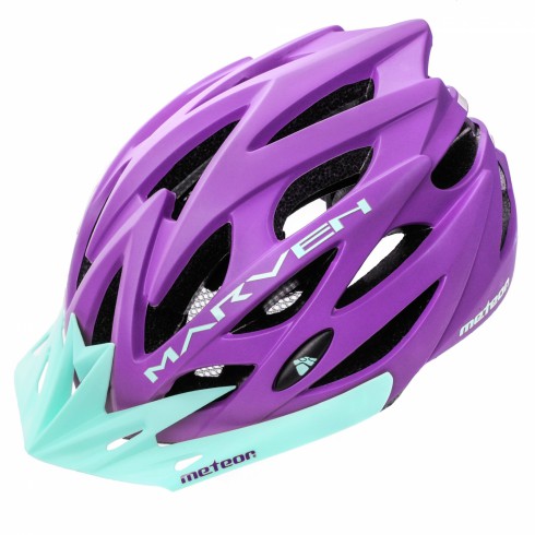 KASK ROWEROWY METEOR MARVEN M 55-58 CM BAKŁAŻANOWY