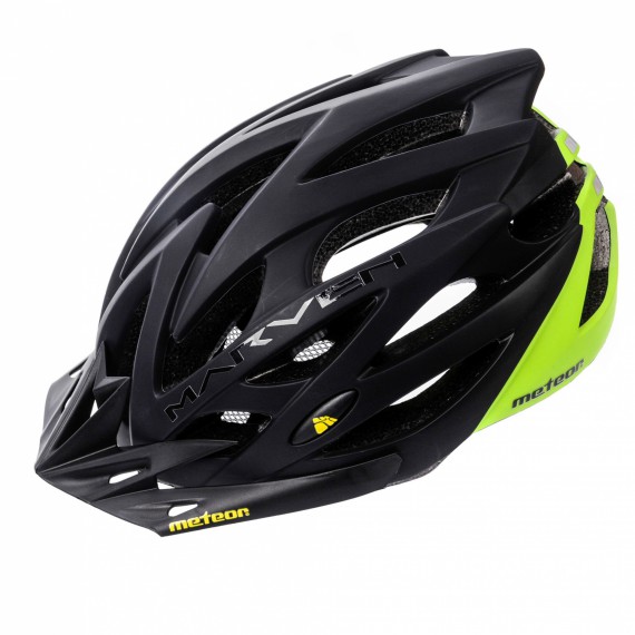 KASK ROWEROWY METEOR MARVEN L 58-61 CM CZARNY/ZIELONY