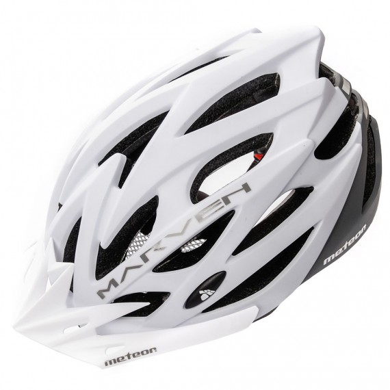 KASK ROWEROWY METEOR MARVEN M 55-58 CM BIAŁY/SZARY