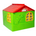 COIL Domek ogrodowy z okiennicami zielony dla dzieci