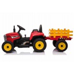 COIL Traktor z przyczepą na akumulator 2x12V (koła EVA. siedzenie z ekoskóry .pilot) czerwony dla dzieci XMX611