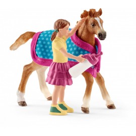 Schleich Źrebię z kocem