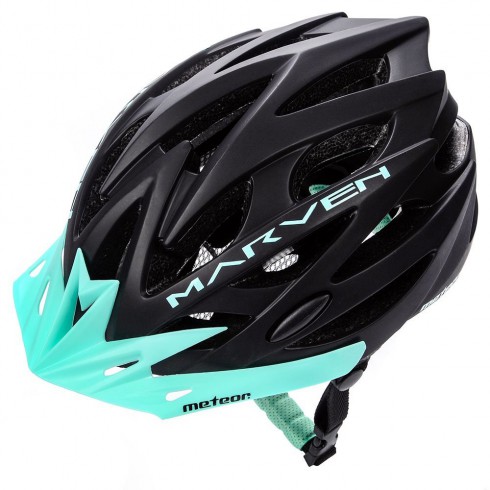 KASK ROWEROWY METEOR MARVEN M 55-58 cm CZARNY/MIĘTOWY