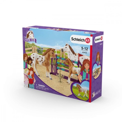 SCHLEICH Figurka Zestaw treningowy Koni Appaloosa SCHLEICH Figurka Zestaw treningowy Koni Appaloosa