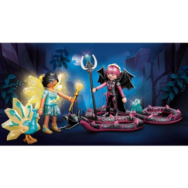 PLAYMOBIL Crystal Fairy i Bat Fairy z tajemnczymi zwierzętami  70803
