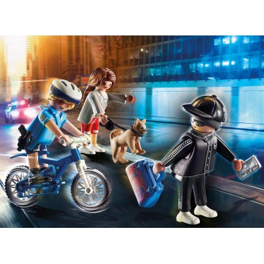 Playmobil Policyjny rower pościg za kieszonkowcem 70573