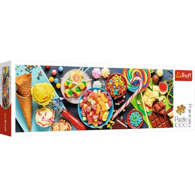 Trefl Puzzle 1000 elementów Panorama Słodkie przysmaki
