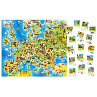 Castor Puzzle 180 elementów Mapa Europy