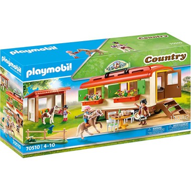 PLAYMOBIL KEMPING Z KUCYKAMI I PRZYCZEPĄ 70510