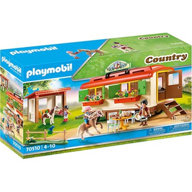 PLAYMOBIL KEMPING Z KUCYKAMI I PRZYCZEPĄ 70510