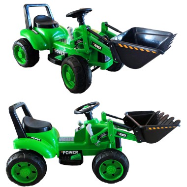 COIL Traktor na akumulator dla dzieci koparka łyżka pojazd spychacz zielony