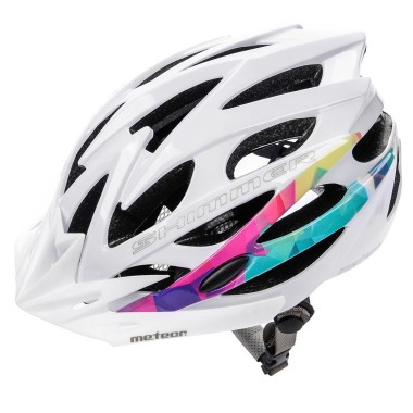 KASK ROWEROWY METEOR SHIMMER L 58-61cm BIAŁY