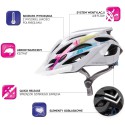 KASK ROWEROWY METEOR SHIMMER L 58-61cm BIAŁY