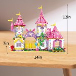 COIL Klocki konstrukcyjne zestaw mega 1063 elementów zamek księżniczki różowy