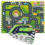COIL Mata edukacyjna piankowa duża puzzle miasto ulice składana dla dzieci i niemowląt