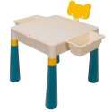 COIL Stolik wielofunkcyjny blat do układania klocków 2w1 dla dzieci + krzesło kwadratowy