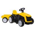 COIL Traktor na akumulator z przyczepką dla dzieci traktorek pojazd przyczepka żółty
