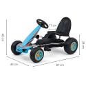 COIL Gokart dla dzieci DRAGON na pedały koła hamulec Super prezent niebieski