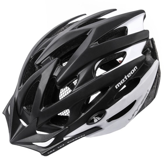 KASK ROWEROWY METEOR MV29 UNREST L 58-61 CM CZARNY/BIAŁY
