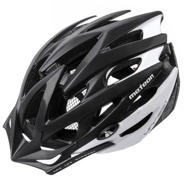 KASK ROWEROWY METEOR MV29 UNREST L 58-61 CM CZARNY/BIAŁY