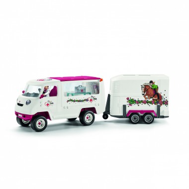 SCHLEICH MOBILNA LECZNICA DLA ZWIERZĄT ZE ŹREBIĘCIEM RASY HANOWERSKIEJ 42370