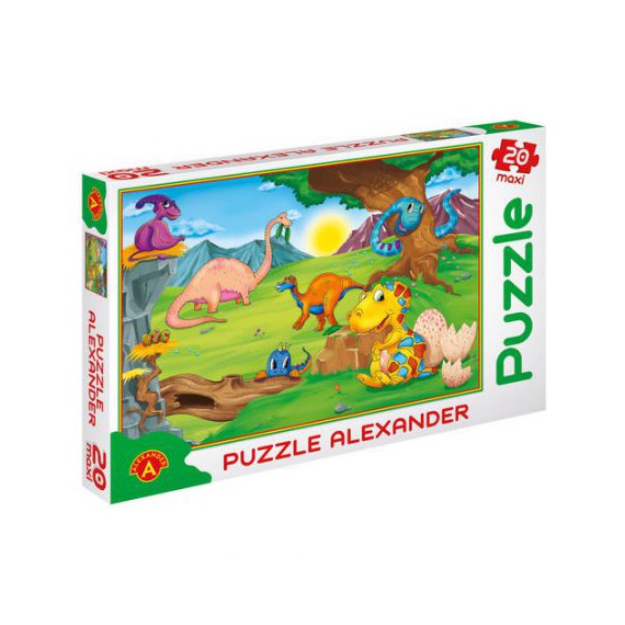 ALEXANDER PUZZLE 20 ELEMENTÓW MAXI DINOZAURY