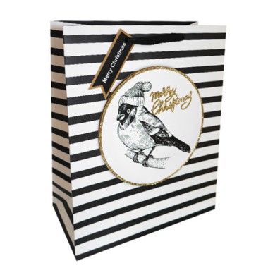 INCOOD TORBY PREZENTOWE 26cm x 32cm CZARNO-BIAŁE