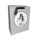 INCOOD TORBY PREZENTOWE 26cm x 32cm CZARNO-BIAŁE