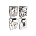 INCOOD TORBY PREZENTOWE 26cm x 32cm CZARNO-BIAŁE