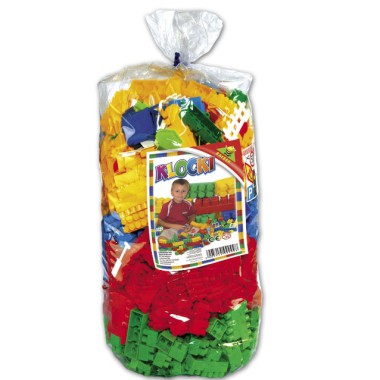 KLOCKI KONSTRUKCYJNE PLASTIKOWE 28MM KOLOROWE 500ELEM.