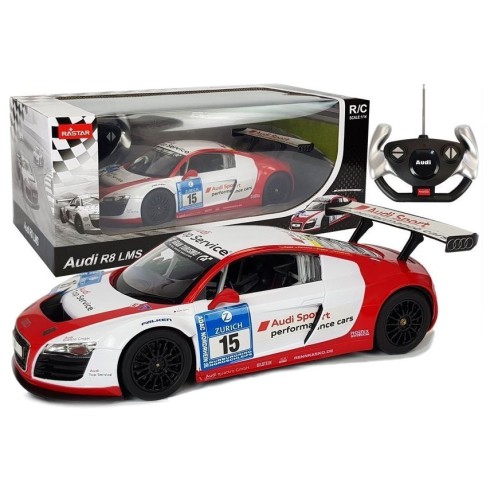COIL Zdalnie sterowany samochód auto RC pilot AUDI R8 LMS pojazd biały 1:14 27MHz COIL Zdalnie sterowany samochód auto RC pilot AUDI R8 LMS pojazd biały 1:14 27MHz