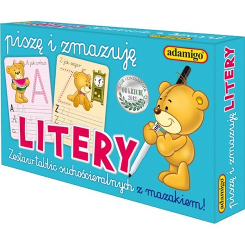Adamigo Zestaw tablic Piszę i Zmazuję Litery Adamigo Zestaw tablic Piszę i Zmazuję Litery