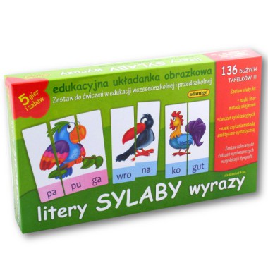 ADAMIGO Zest. Edukacyjny Litery Sylaby