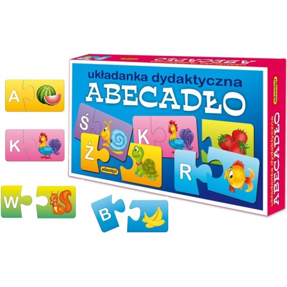 ADAMIGO Układanka puzzlowa Abecadło