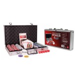 Zestaw 300 sztuk żetonów do pokera w walizce aluminiowej Zestaw 300 sztuk żetonów do pokera w walizce aluminiowej