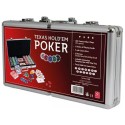 Zestaw 300 sztuk żetonów do pokera w walizce aluminiowej