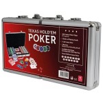 Zestaw 300 sztuk żetonów do pokera w walizce aluminiowej Zestaw 300 sztuk żetonów do pokera w walizce aluminiowej