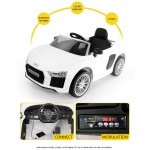 COIL Auto na akumulator pilot cabrio AUDI R8 SPYDER 2.4G dla dzieci światła LED COIL Auto na akumulator pilot cabrio AUDI R8 SPYDER 2.4G dla dzieci światła LED