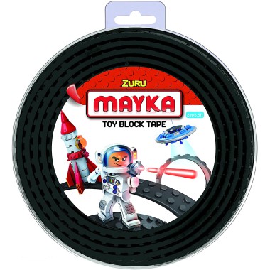 MAYKA Taśma do układania klocków czarna  2m 2 rzędy