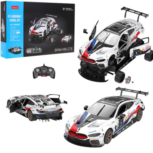 COIL Zdalnie sterowany samochód auto RC pilot BMW M8 GTE do samodzielnego montażu 1:18 COIL Zdalnie sterowany samochód auto RC pilot BMW M8 GTE do samodzielnego montażu 1:18