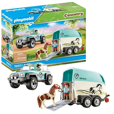 Playmobil Samochód z przyczepą dla kucyka 70511