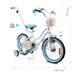 SUNBABY ROWEREK DLA DZIEWCZYNKI 16 CALI HEART BIKE MIĘTOWY SUNBABY