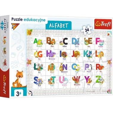 Trefl Puzzle 34 elementy Edukacyjne Alfabet