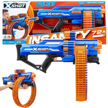 ZURU X-Shot X SHOT INSANITY MAD MEGABARREL 72 Strzałek