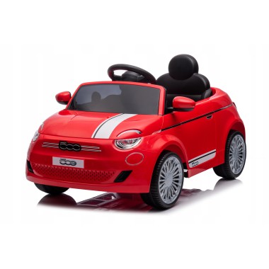 COIL  AUTO NA AKUMULATOR PILOT CABRIO FIAT 500 LED DLA DZIECI MUZYKA CZERWONY SKÓRA KOŁA EVA MOCNY 2 SILNIKI