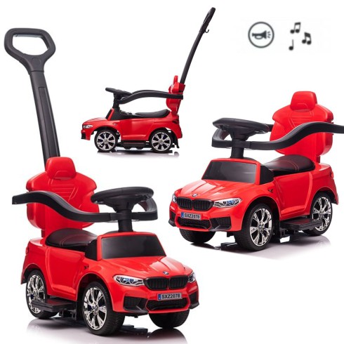 COIL Jeździk pchacz chodzik BMW M5 światła LED ekoskóra czerwony COIL Jeździk pchacz chodzik BMW M5 światła LED ekoskóra czerwony