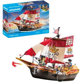 PLAYMOBIL Statek piracki klocki zestaw 71418