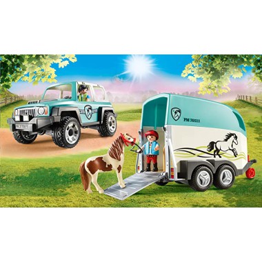 Playmobil Samochód z przyczepą dla kucyka 70511