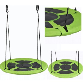 COIL Huśtawka dla dzieci ogrodowa gniazdo bocianie mocna wiszący siedzisko 100cm do 160kg zielona